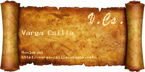 Varga Csilla névjegykártya